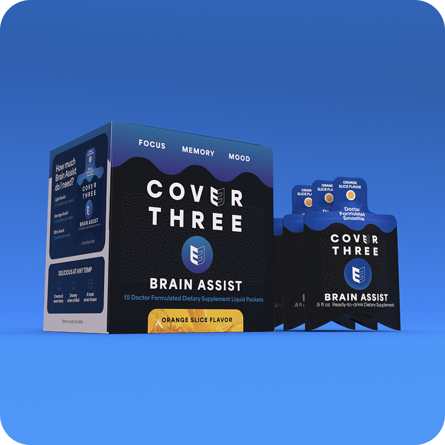 CoverThree Brain Assist Products Packaging