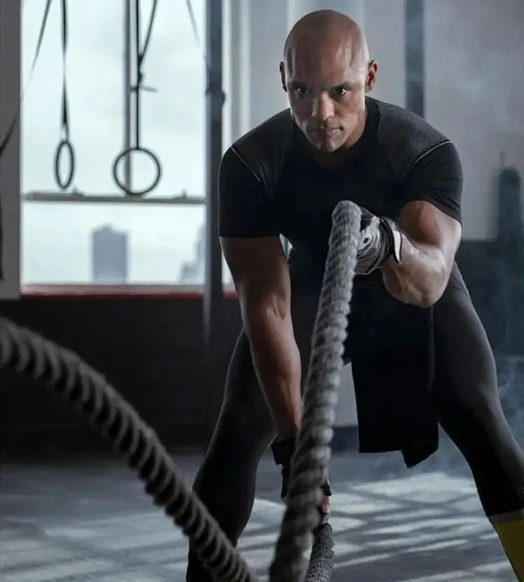 A man working out in gym