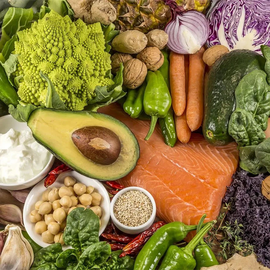 Table full of fresh food